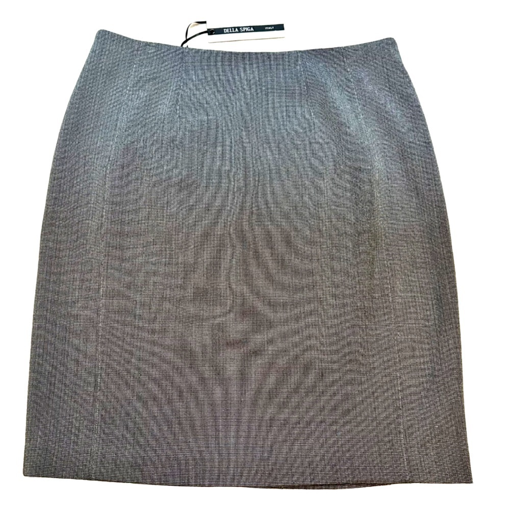 NWT Della Spiga | Made in Italy | Heather Gray Pencil Skirt | Size 12